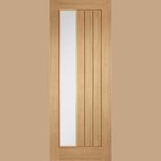 Oak Mexicano Offset Frosted Glazed Pre-Finished Internal Door
