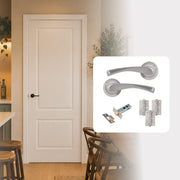 Fully Finished White Laminate 2 Panel Internal Door with Handle Pack