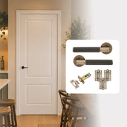 Fully Finished White Laminate 2 Panel Internal Door with Handle Pack