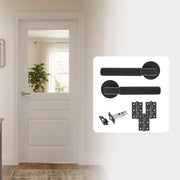 Fully Finished White Laminate 2 Panel 1 Light Clear Glazed Internal Door with Handle Pack