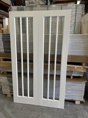 Internal White Primed Worcester Door Pair with Clear Glass