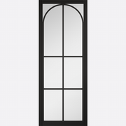 Black Astoria Clear Glazed Internal Door