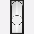 Pre-finished Black Bowery Clear Glazed Internal Door