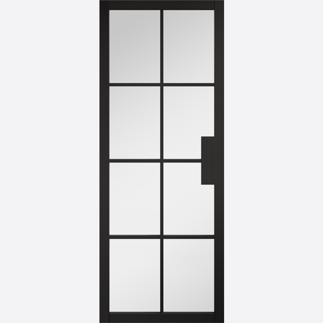 Black Malvern Clear Glazed Internal Door