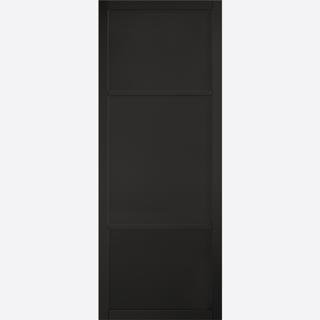 Black Sutton 3 Panel Internal Door