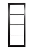 Fully Finished Black Laminate Rome Clear Glazed Internal Door