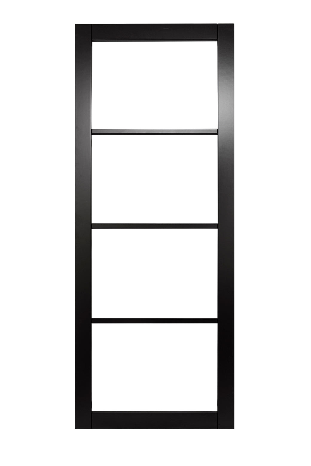 Fully Finished Black Laminate Rome Clear Glazed Internal Door