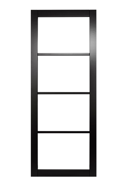 Fully Finished Black Laminate Rome Clear Glazed Internal Door