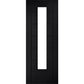 Laminate Linear Glazed 7 Panel Black Internal Door