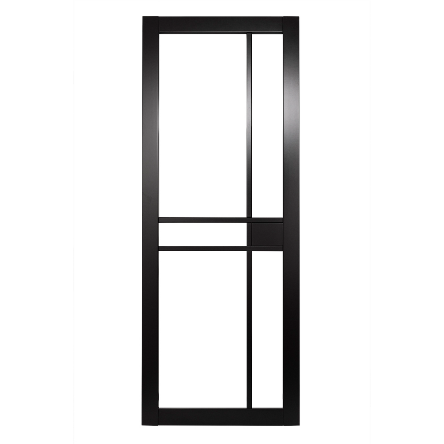 Fully Finished Black Laminate Naples Clear Glazed Internal Door