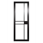 Fully Finished Black Laminate Naples Clear Glazed Internal Door