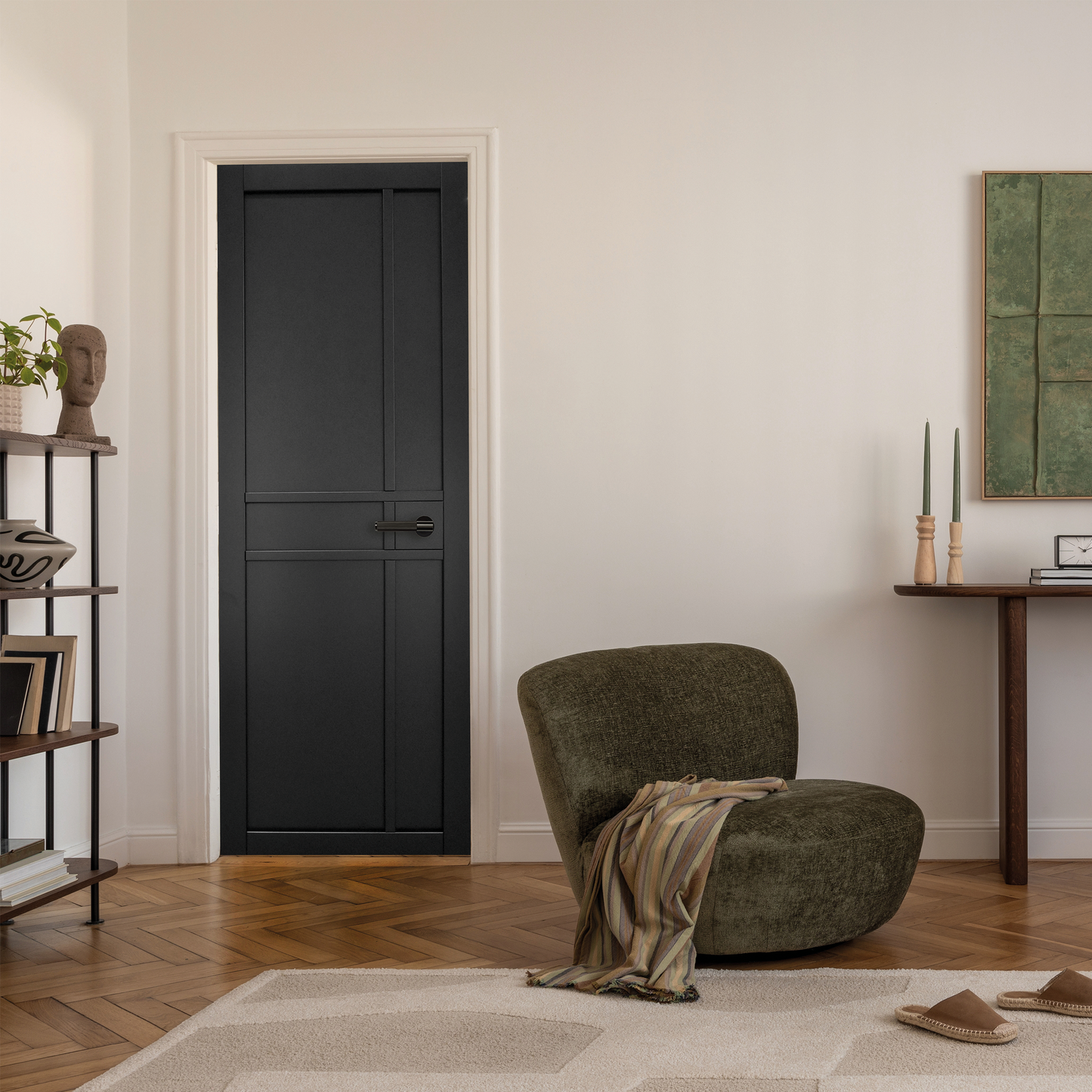Fully Finished Black Laminate Naples Internal Door