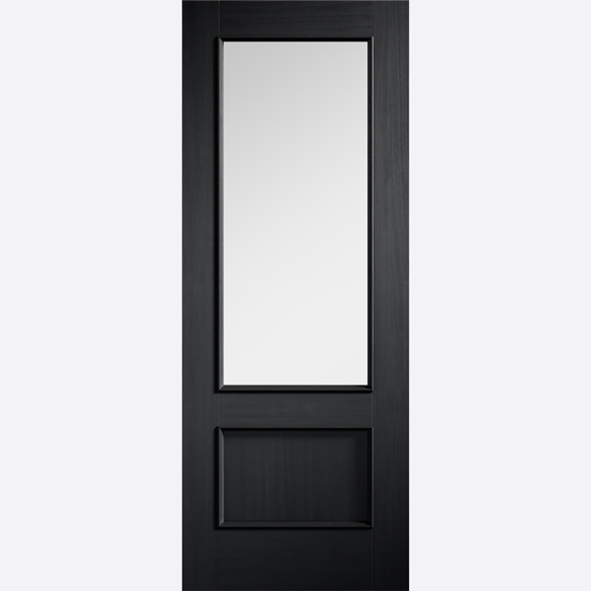 Charcoal Black Murcia Clear Glazed Internal Door