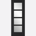 Charcoal Black Vancouver Glazed 4L FD30 Fire Rated Internal Door