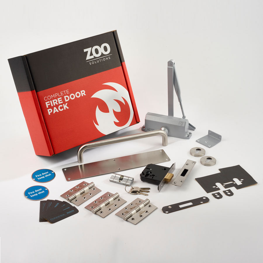 ZOO Hardware Architectural FD30 Fire Door Pack - Corridor Locking Kit