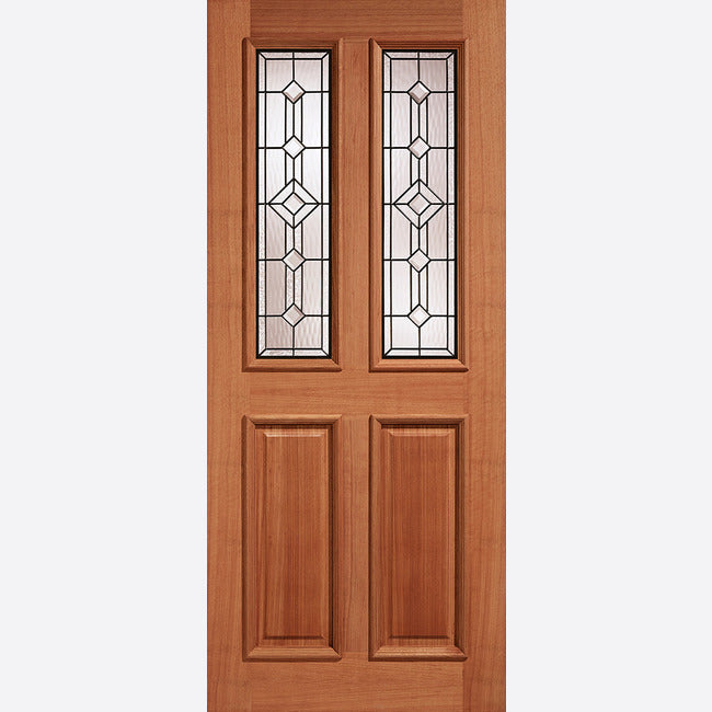 Hardwood Derby Glazed 2L Leaded External Door