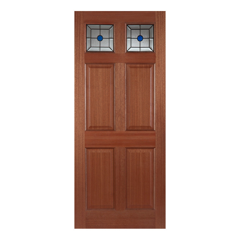 Hardwood Colonial Top Light Lead Glazed External Door