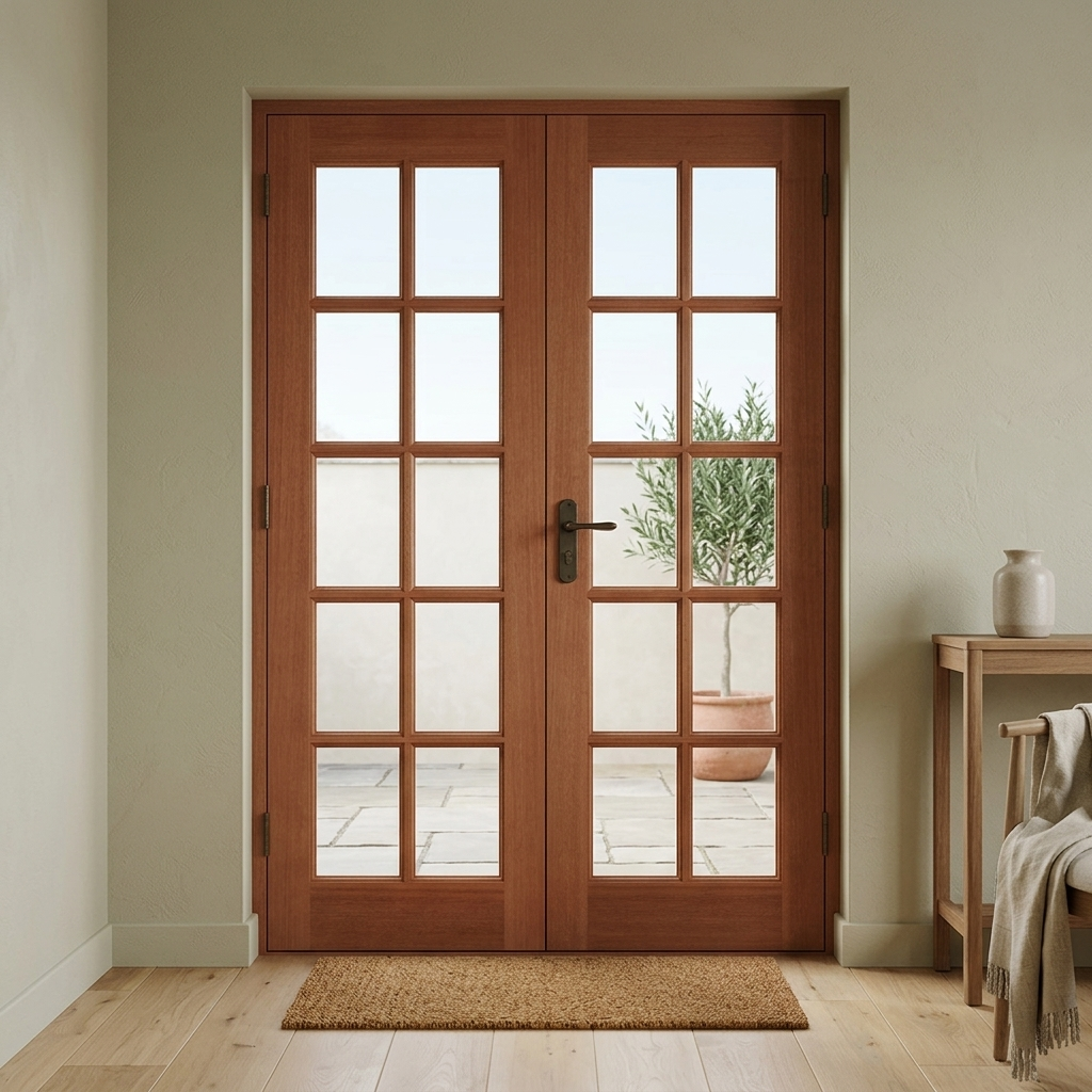 Hardwood Unglazed GTP Rebated External Door Pair
