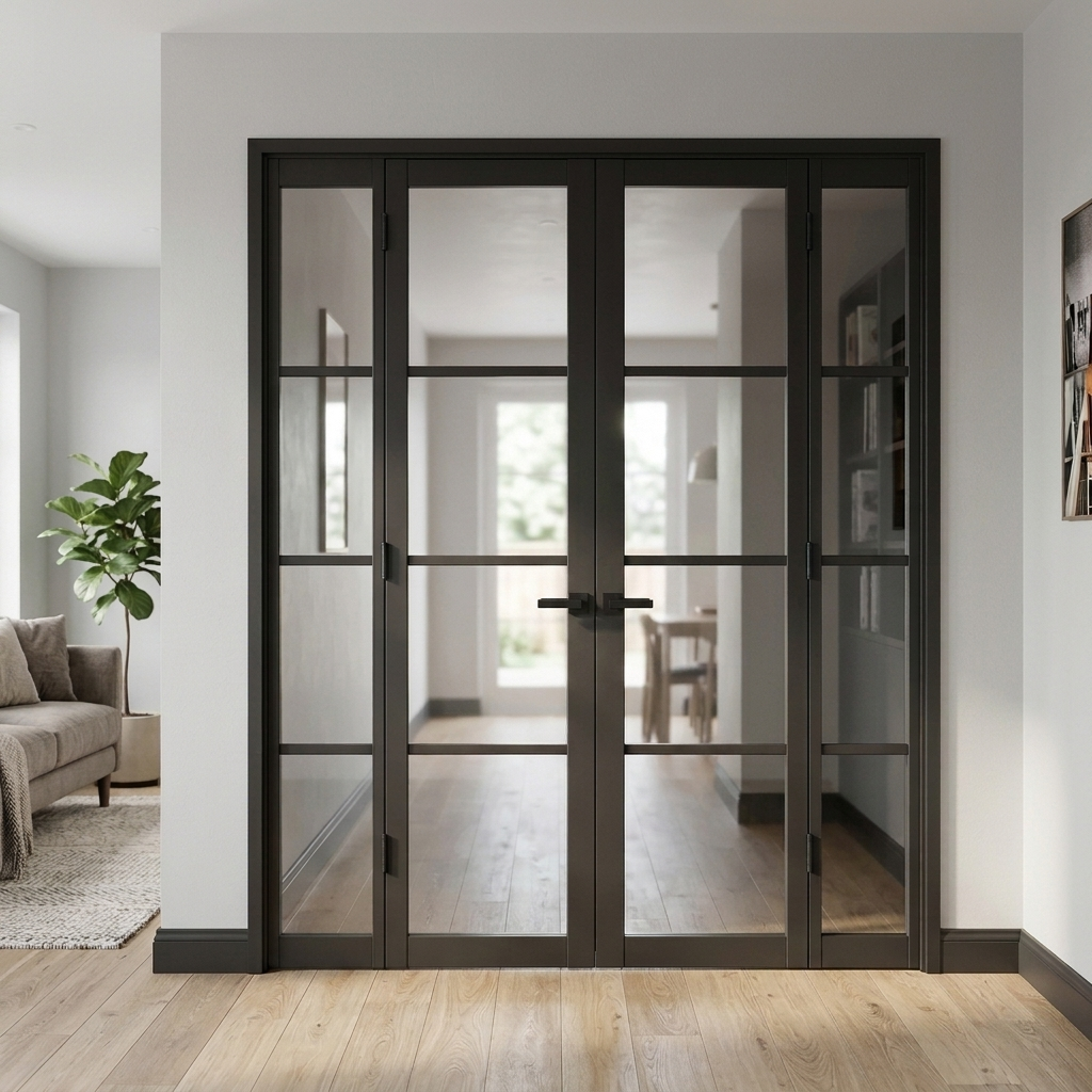 Industrial 4L Glazed Door Set 2134mm(w) x 2021mm(h)