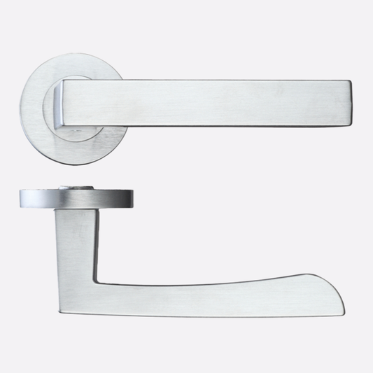 Ironmongery Fornax Satin Chrome Handle Hardware Pack