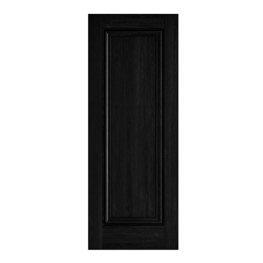 Fully Finished Black Laminate Haddon 1 Panel Internal Door