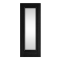 Fully Finished Black Laminate Haddon Clear Glazed 1 Panel Internal Door
