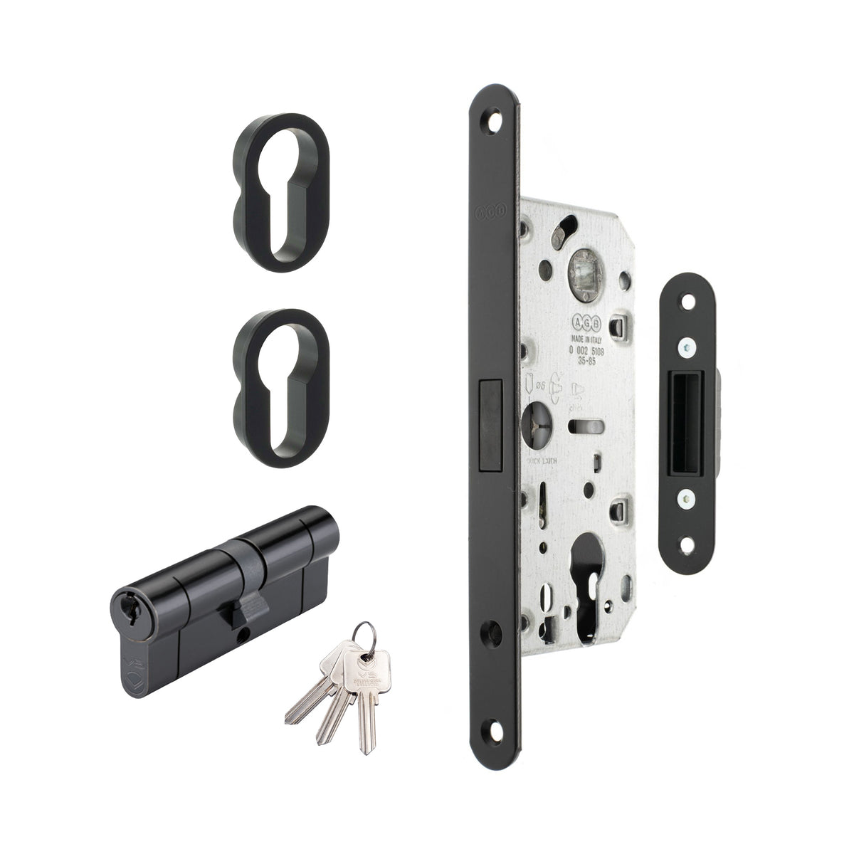 Magnetic Euro Profile Sashlock Key Lock Set for Industrial Doors