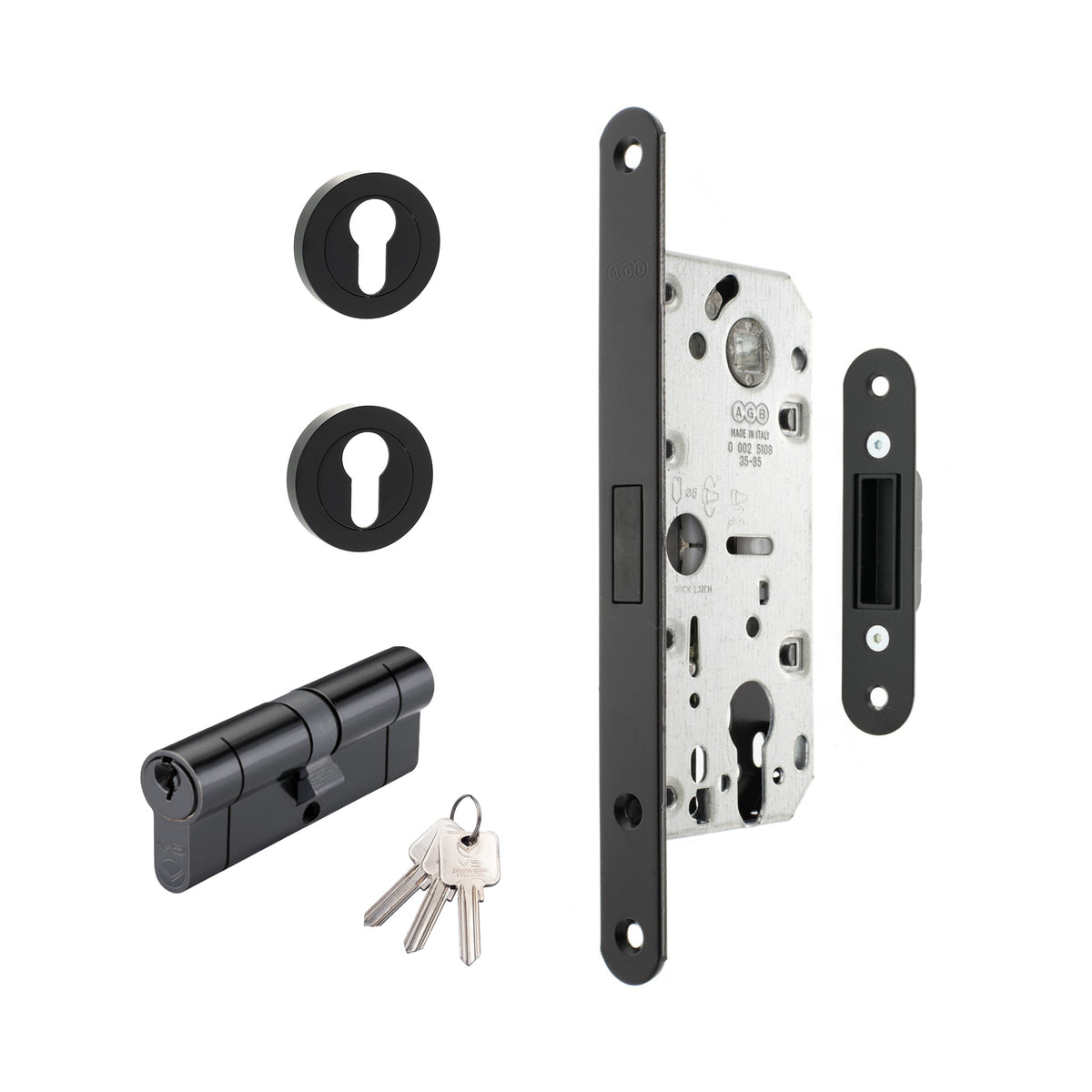 Magnetic Euro Profile Sashlock Key Lock Set for Industrial Doors