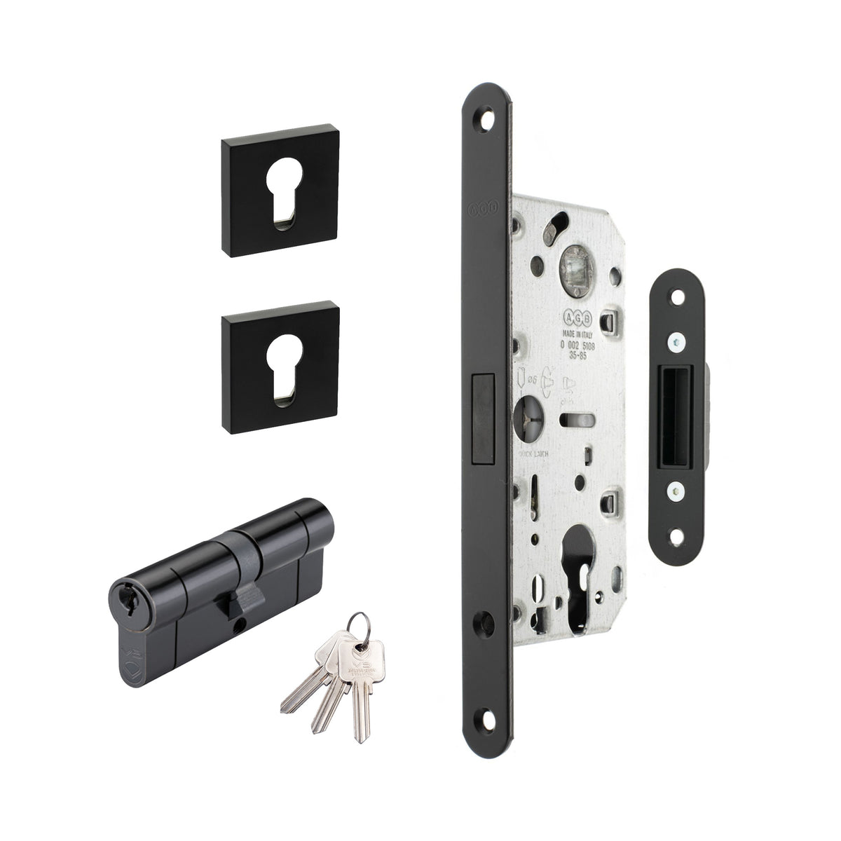 Magnetic Euro Profile Sashlock Key Lock Set for Industrial Doors