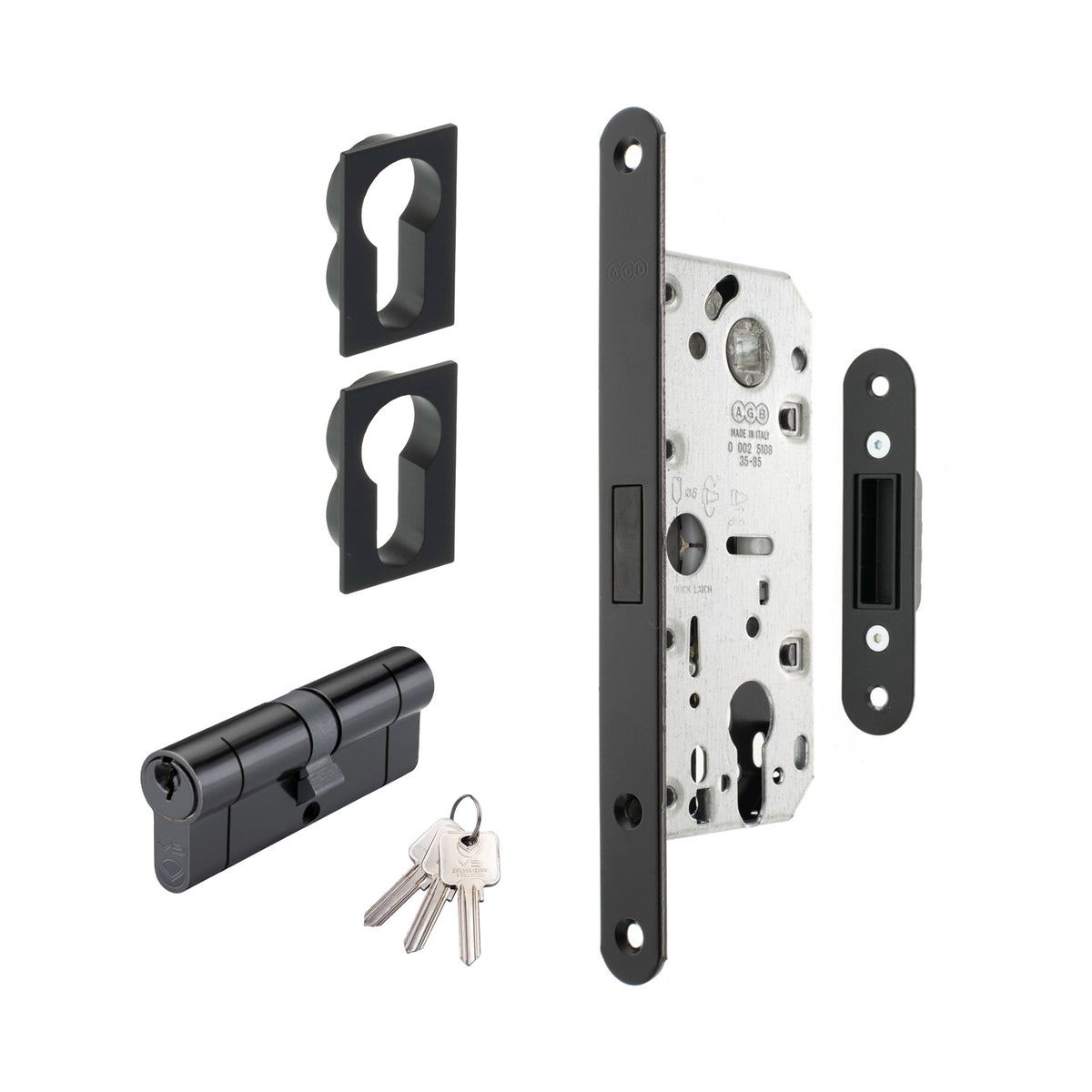 Magnetic Euro Profile Sashlock Key Lock Set for Industrial Doors