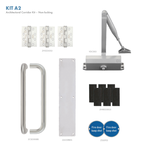 ZOO Hardware Architectural FD30 Fire Door Pack - Pull Handle Kit