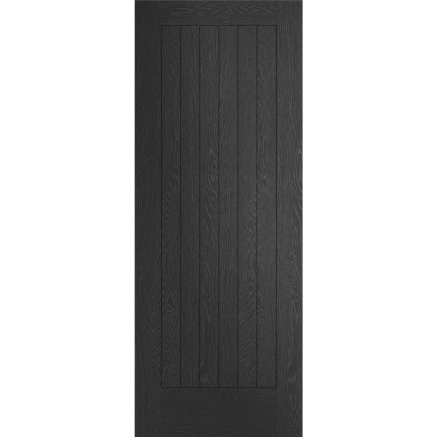 Fully Finished Black Suffolk Laminate FD30 Fire Rated Internal Cottage Door