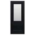 Fully Finished Black Laminate 1L Clear Glazed Lyon Internal Door