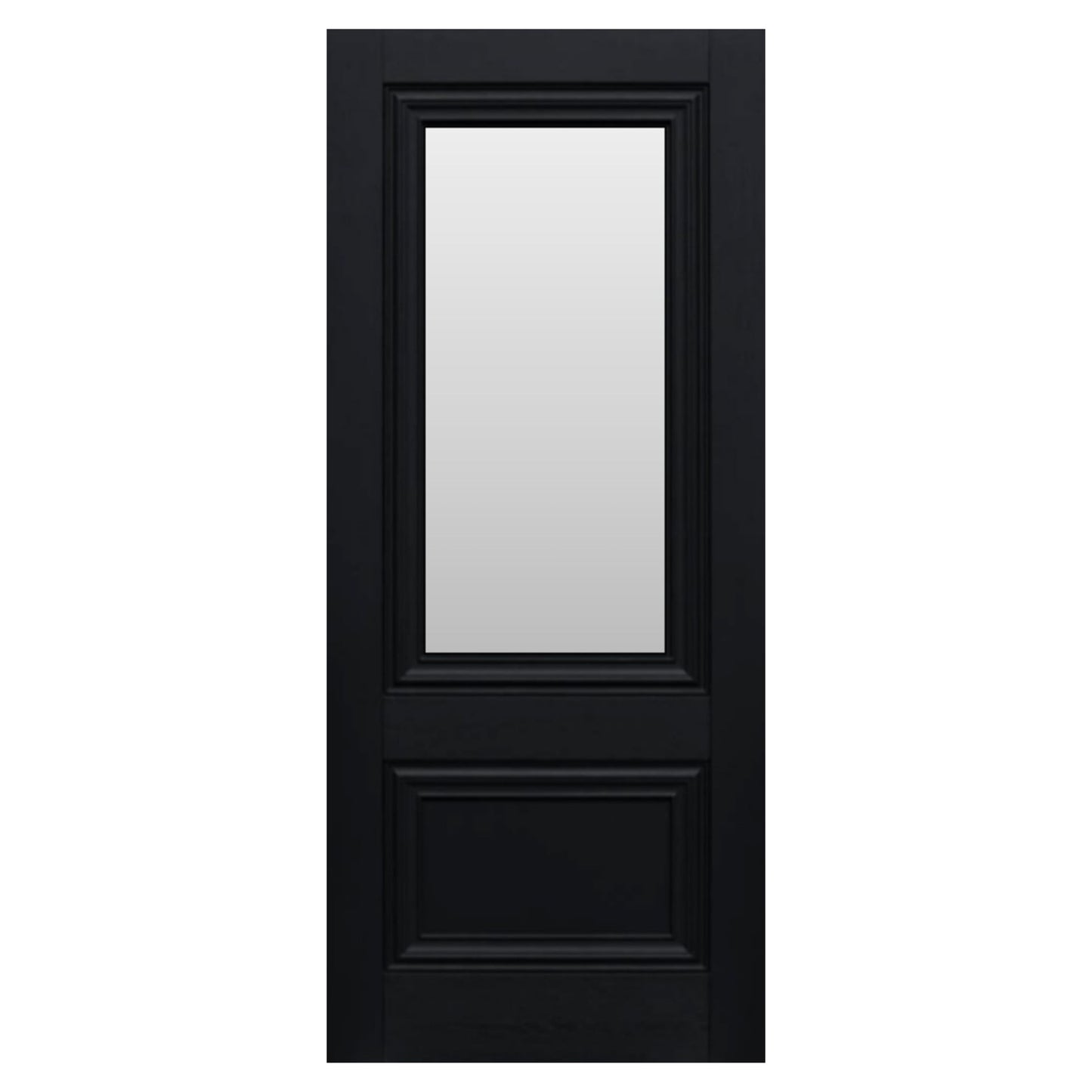 Fully Finished Black Laminate 1L Clear Glazed Lyon Internal Door