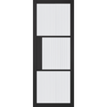 Fully Finished Black Laminate Florence Reeded Glazed Internal Door