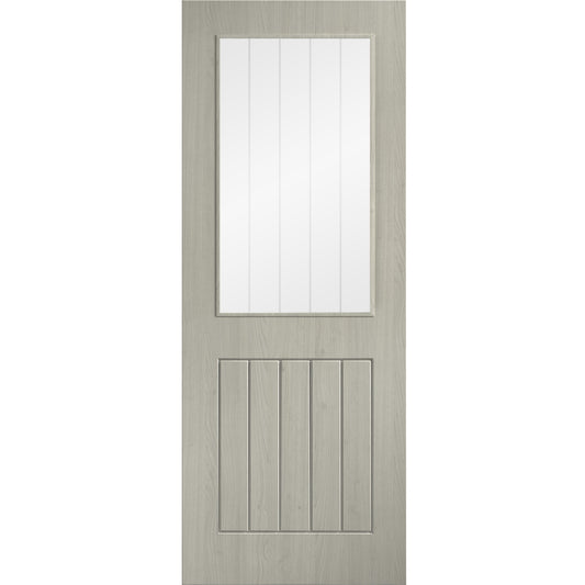 Laminate Cottage Light Grey Glazed Internal Door