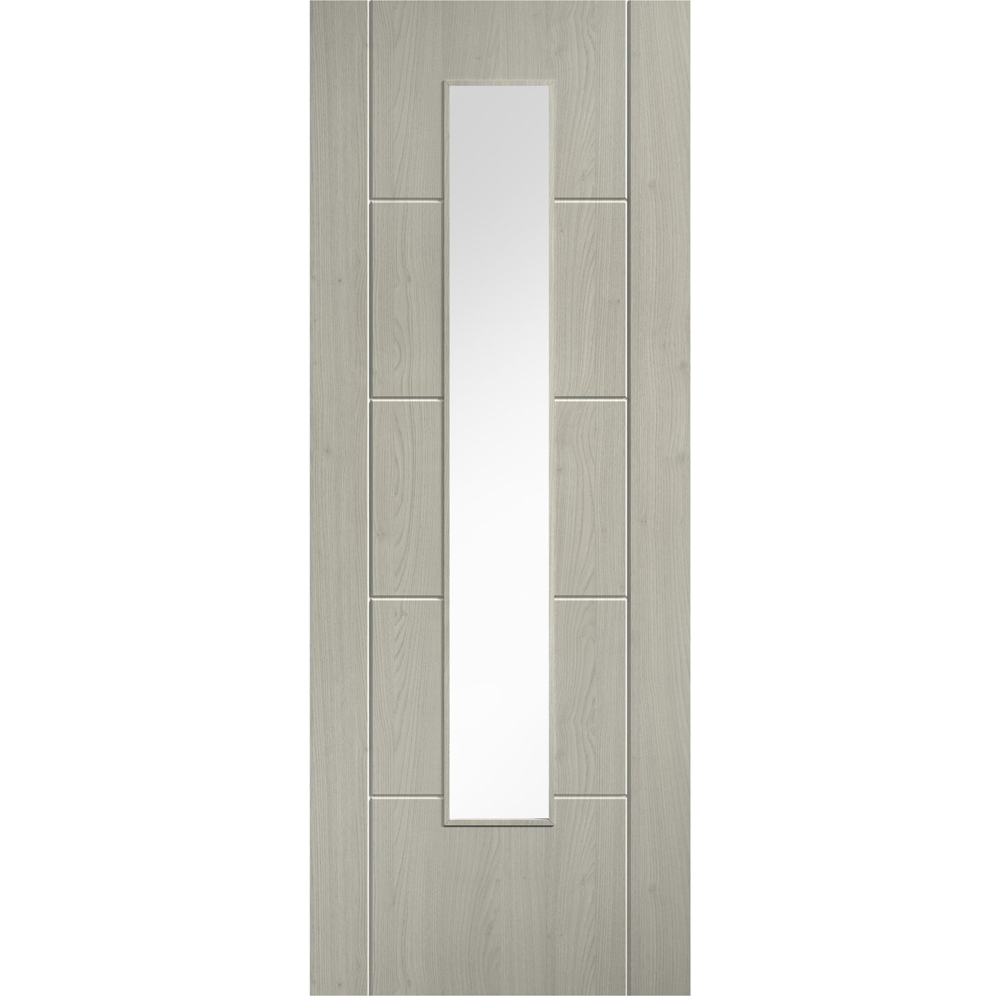 Laminate Ladder Light Grey Glazed Internal Door