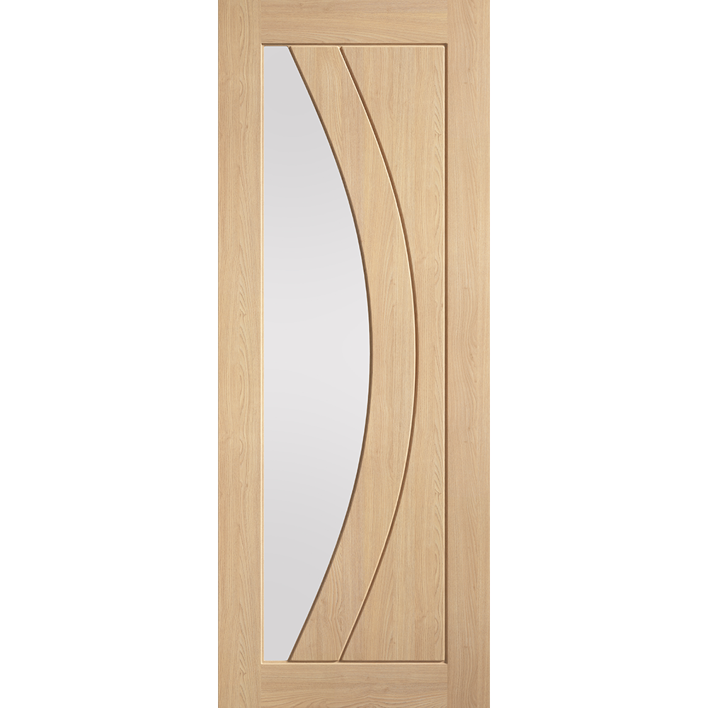 Oak Girona Clear Glazed Pre-Finished Internal Door