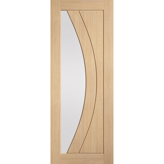 Oak Girona Clear Glazed Pre-Finished Internal Door