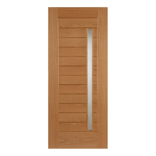 Oslo Unfinished Oak Double Clear Glazed External Door