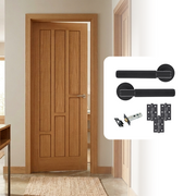 Fully Finished Oak Coventry Internal Door with Handle Pack