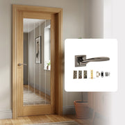Pre-Finished Cottage Pattern 10 Glazed FD30 Fire Rated Internal Door with Handle Pack
