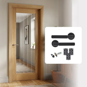 Pre-Finished Cottage Pattern 10 Glazed FD30 Fire Rated Internal Door with Handle Pack