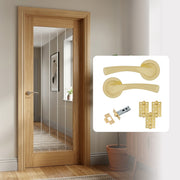 Pre-Finished Cottage Pattern 10 Glazed FD30 Fire Rated Internal Door with Handle Pack