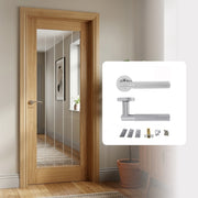 Pre-Finished Cottage Pattern 10 Glazed FD30 Fire Rated Internal Door with Handle Pack