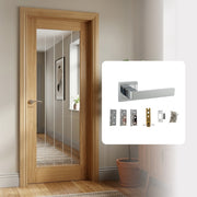 Pre-Finished Cottage Pattern 10 Glazed FD30 Fire Rated Internal Door with Handle Pack