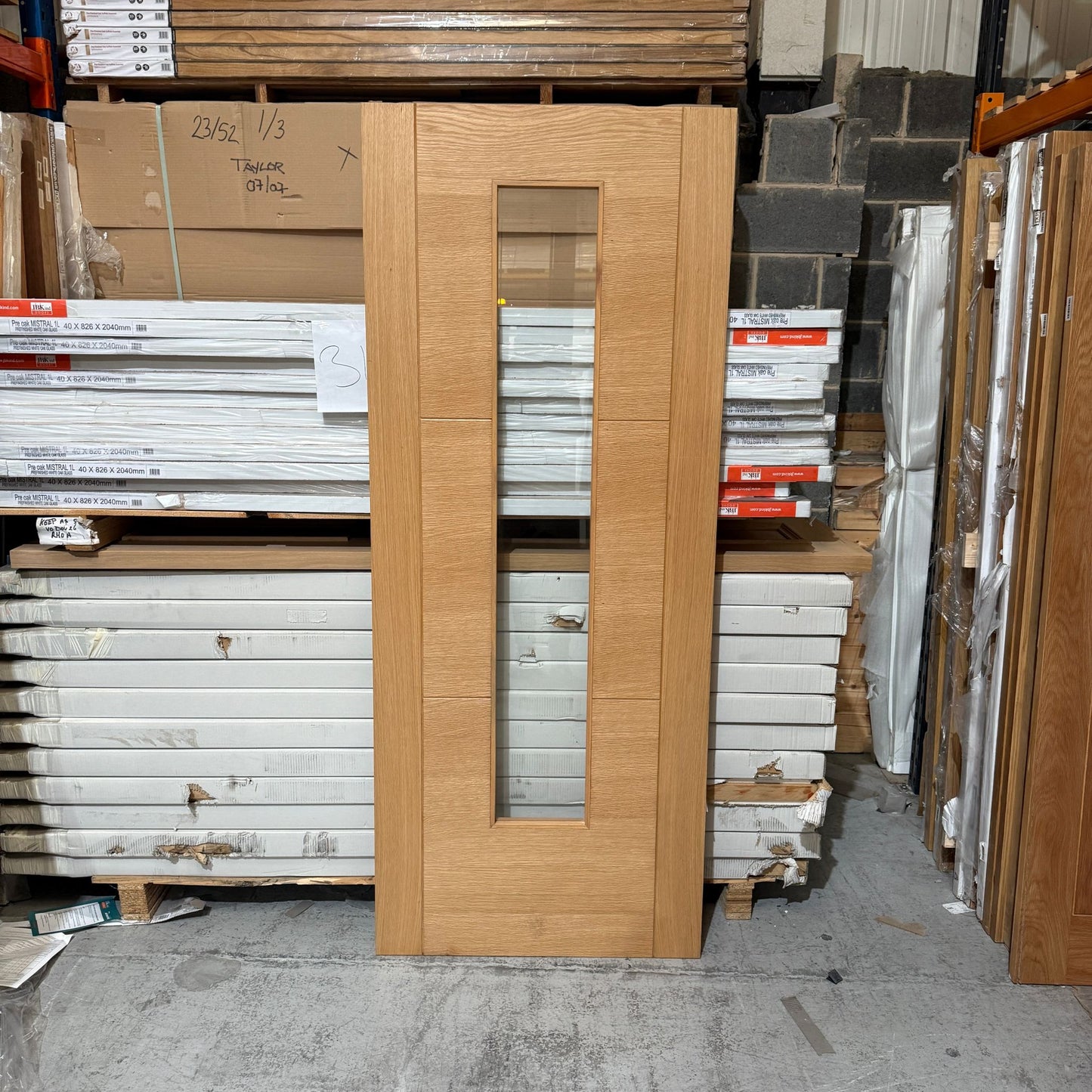 CLEARANCE Long Light Glazed Pre-Finished Internal Door