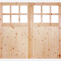 Redwood Single Glazed Garage Door Pair