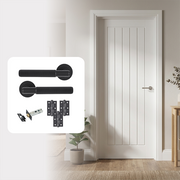 Suffolk White Cottage FD30 Fire Rated Smooth Moulded Internal Door with Handle Pack