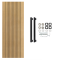 Aria Oak Laminate Fully Finished Fluted Internal Door with Pull Handle Pack